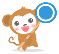 Kawaii Saru sticker #10453633