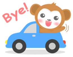 Kawaii Saru sticker #10453636