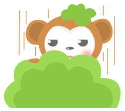 Kawaii Saru sticker #10453641