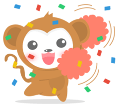 Kawaii Saru sticker #10453647