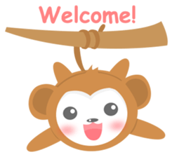 Kawaii Saru sticker #10453665