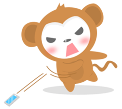 Kawaii Saru sticker #10453668