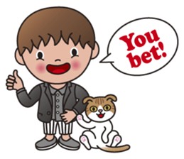 TIM and ALICE (A Boy and His Cat) sticker #10453999