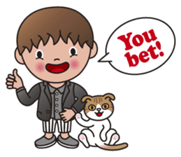 TIM and ALICE (A Boy and His Cat) sticker #10453999