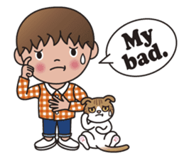 TIM and ALICE (A Boy and His Cat) sticker #10454006