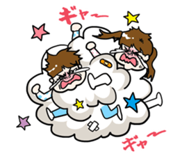 A silly brother & a little devil sister sticker #10454103