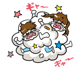 A silly brother & a little devil sister sticker #10454103