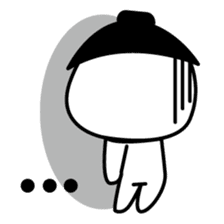 The mole youth's life of black and white sticker #10454199