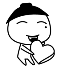 The mole youth's life of black and white sticker #10454200