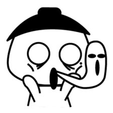 The mole youth's life of black and white sticker #10454214