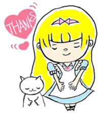 Alice and Cat sticker #10454695
