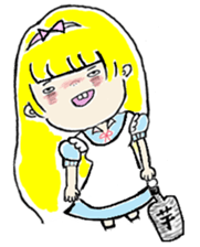 Alice and Cat sticker #10454701