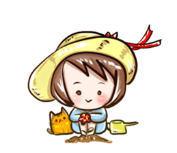 The little Lovely girl sticker #10454839