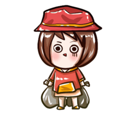 The little Lovely girl sticker #10454868