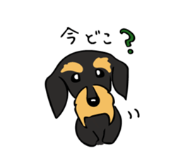 The wire dachshund which is a fatty2 sticker #10455916