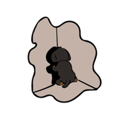 The wire dachshund which is a fatty2 sticker #10455920