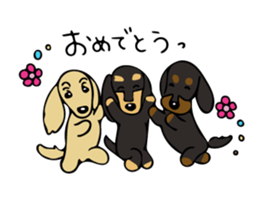 The wire dachshund which is a fatty2 sticker #10455942