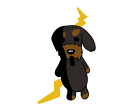 The wire dachshund which is a fatty2 sticker #10455946