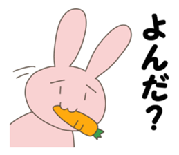 I am troubled and stamp a face rabbit sticker #10455997