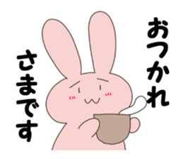 I am troubled and stamp a face rabbit sticker #10456011