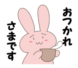 I am troubled and stamp a face rabbit sticker #10456011