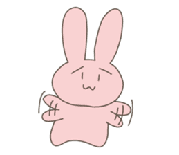 I am troubled and stamp a face rabbit sticker #10456015