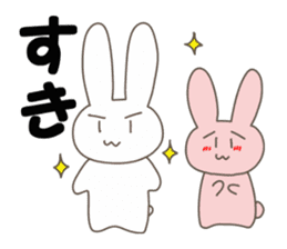 I am troubled and stamp a face rabbit sticker #10456030