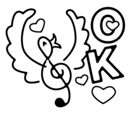 TREBLE CLEF BIRD 3 sticker #10456472