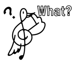 TREBLE CLEF BIRD 3 sticker #10456475