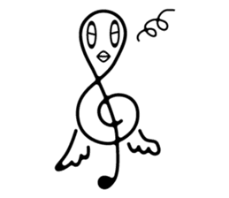 TREBLE CLEF BIRD 3 sticker #10456476