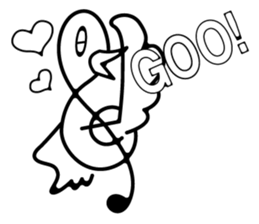 TREBLE CLEF BIRD 3 sticker #10456477