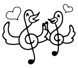 TREBLE CLEF BIRD 3 sticker #10456486