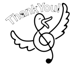 TREBLE CLEF BIRD 3 sticker #10456489