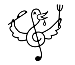 TREBLE CLEF BIRD 3 sticker #10456496