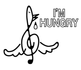 TREBLE CLEF BIRD 3 sticker #10456497