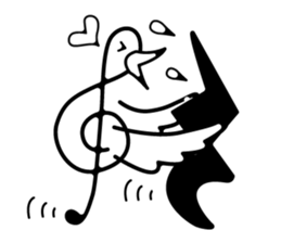 TREBLE CLEF BIRD 3 sticker #10456502