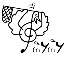 TREBLE CLEF BIRD 3 sticker #10456504