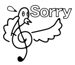 TREBLE CLEF BIRD 3 sticker #10456506