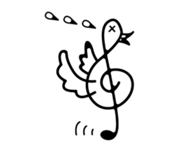 TREBLE CLEF BIRD 3 sticker #10456507