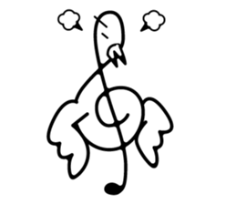 TREBLE CLEF BIRD 3 sticker #10456508