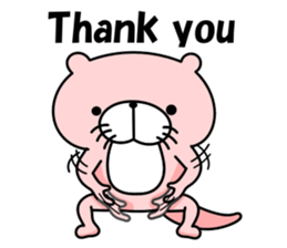 Colorful otters English sticker #10456872