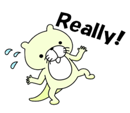 Colorful otters English sticker #10456877