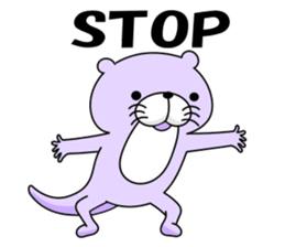 Colorful otters English sticker #10456878