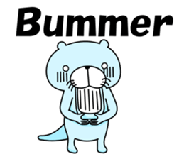 Colorful otters English sticker #10456880