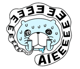 Colorful otters English sticker #10456881