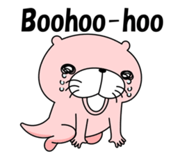 Colorful otters English sticker #10456882