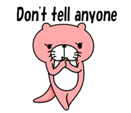 Colorful otters English sticker #10456885