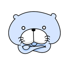 Colorful otters English sticker #10456888