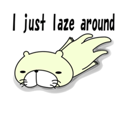 Colorful otters English sticker #10456890