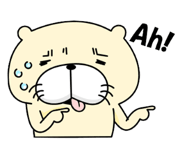 Colorful otters English sticker #10456891